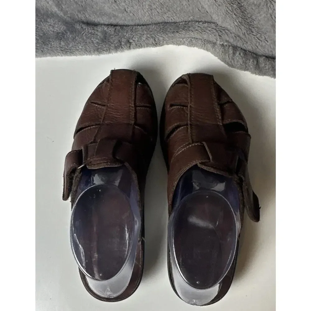 Easy Spirit Women’s Mule Sandal Shoes Comfort Slide Medium Brown Leather Sz 7.5‎